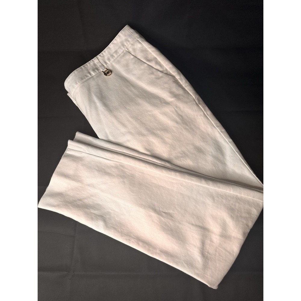 Michael Michael Kors Women's White Solid Regular Fit Pants Size 12